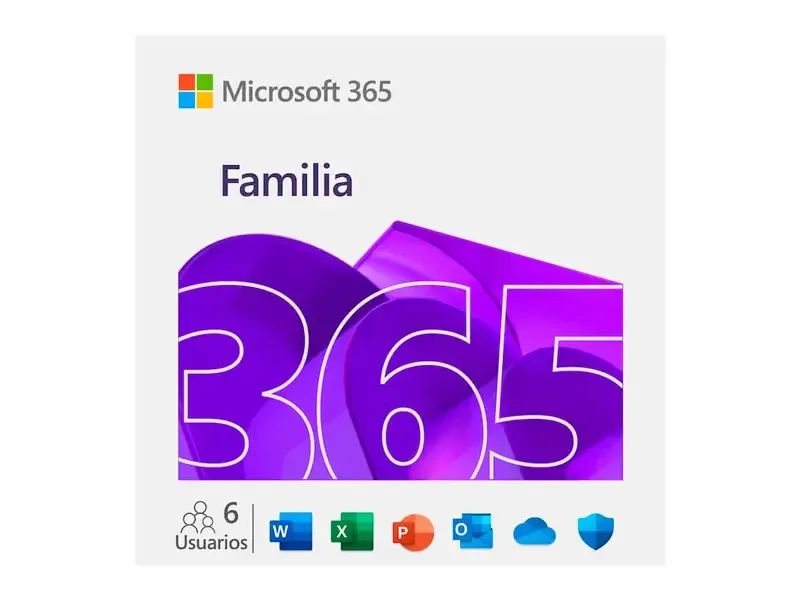 Microsoft 365 Family + Copilot DIGITAL 1 Año 6 usuario PC y Mac Office ESD