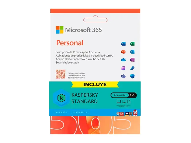 Microsoft 365 Personal + Copilot BLISTER 1 Año Office