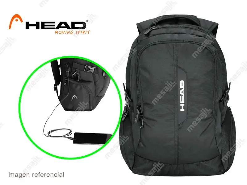 Mochila Head Titan USB 15.6" Negro