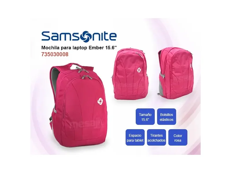 Mochila Samsonite Ember de 15.6" Rose