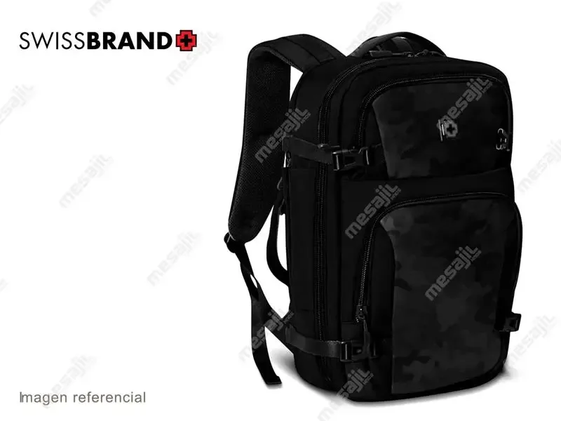 Mochila Swissbrand Houston 15.6" Black Camo