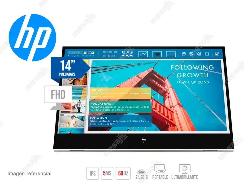 Monitor 14 HP Portatil E14 G4 FHD/USB-C