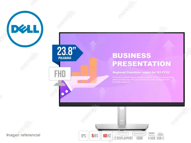 Monitor 23.8 DELL P2422HE FHD HDMI/ DP/ USB-C/USB