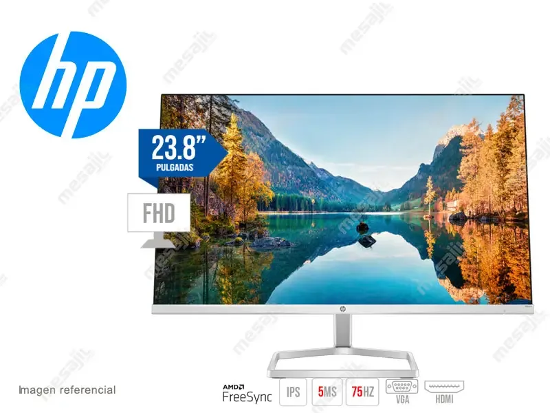 Monitor 23.80 HP M24fw FHD IPS/VGA/HDMI/AMD FreeSync Blanco