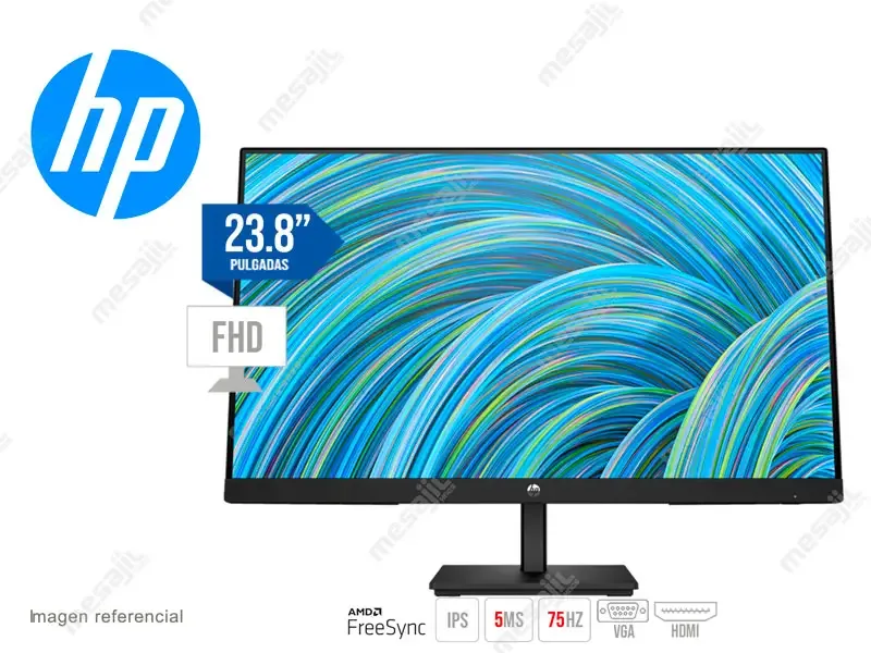 Monitor 23.80 HP V24v G5 FHD  75 Hz VGA HDMI 5ms