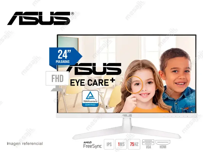 Monitor 24 ASUS Eye Care VY249HE-W FHD IPS/1ms/FreeSync White
