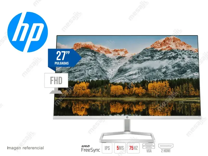 Monitor 27 HP M27fw FHD IPS/VGA/HDMIx2/AMD FreeSync Blanco