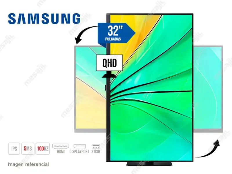 Monitor 32 SAMSUNG ViewFinity S6 S32D600EA QHD 100Hhz/HDR10/Pivot/ HDMI/DP/USB