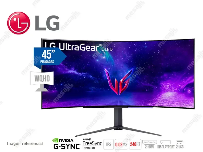 Monitor 45 LG 45GR95QE-B CURVO UltraWide UW-QHD 240Hz /DP/USB
