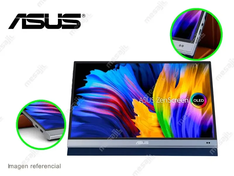 Monitor ASUS Portatil ZenScreen OLED MQ16AH 15.6" FHD/USB-C/HDMI,
