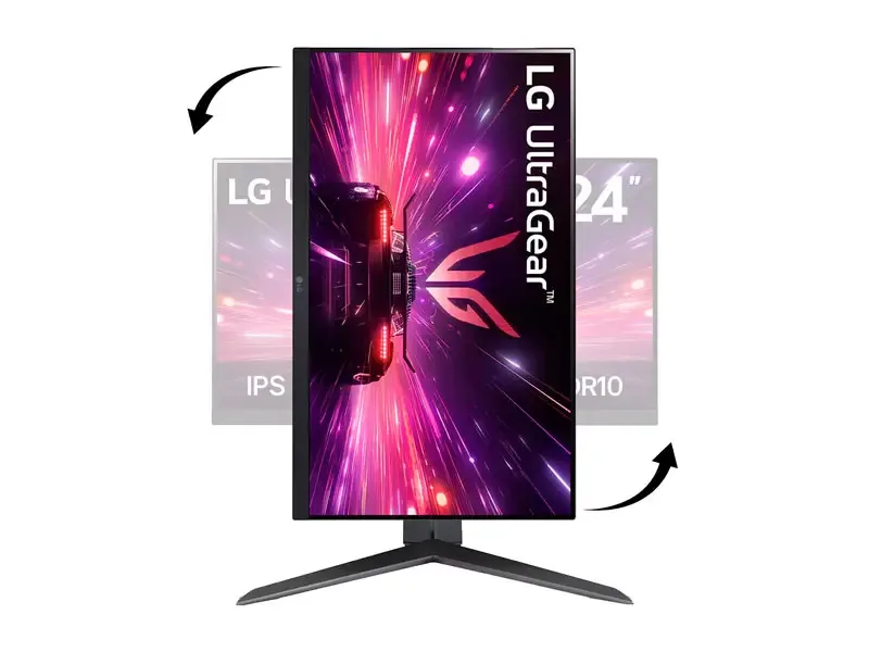 Monitor Gaming 24 LG UltraGear 24GS65F-B FHD 180Hz/1ms/HDMI/DP Pivoteable