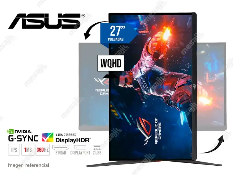 Monitor Gaming 27 ASUS ROG Swift PG27AQN WQHD LED/IPS 360hz 400cd/m2