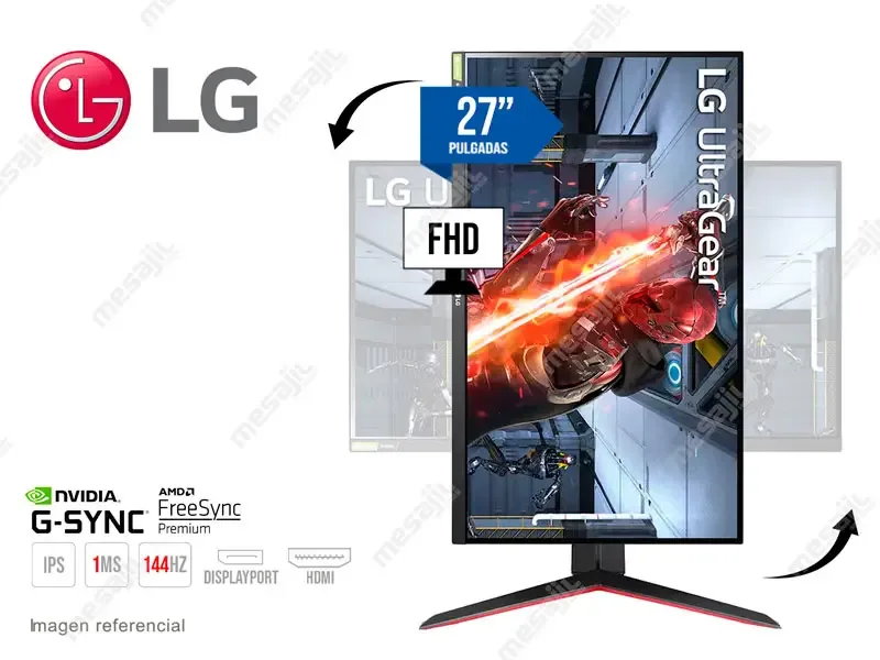 Monitor Gaming 27 LG UltraGear 27GN65R-B 1920 x 1080  DP x1, HDMI x2 IPS/1ms/144Hz