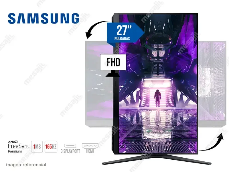 Monitor Gaming 27 SAMSUNG Odyssey G3 S27AG320NL Full HD 165Hz/1ms