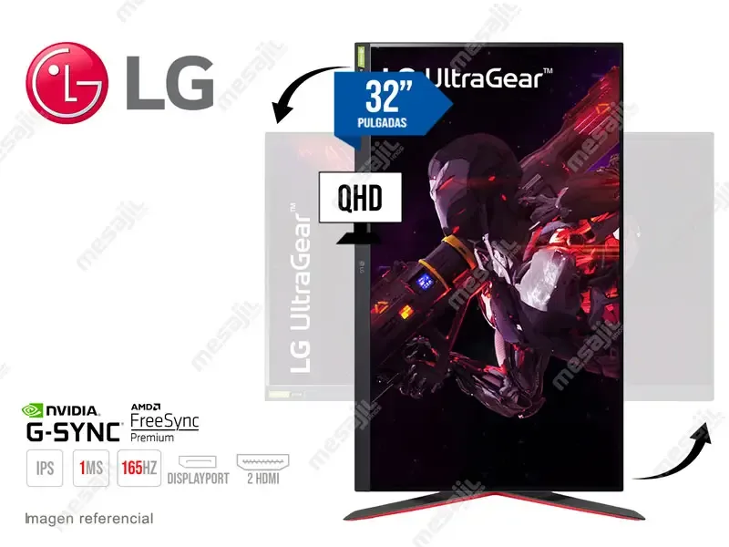 Monitor Gaming 32 LG UltraGear 32GP750-B QHD 2K IPS 1ms  Nvidia G-SYNC