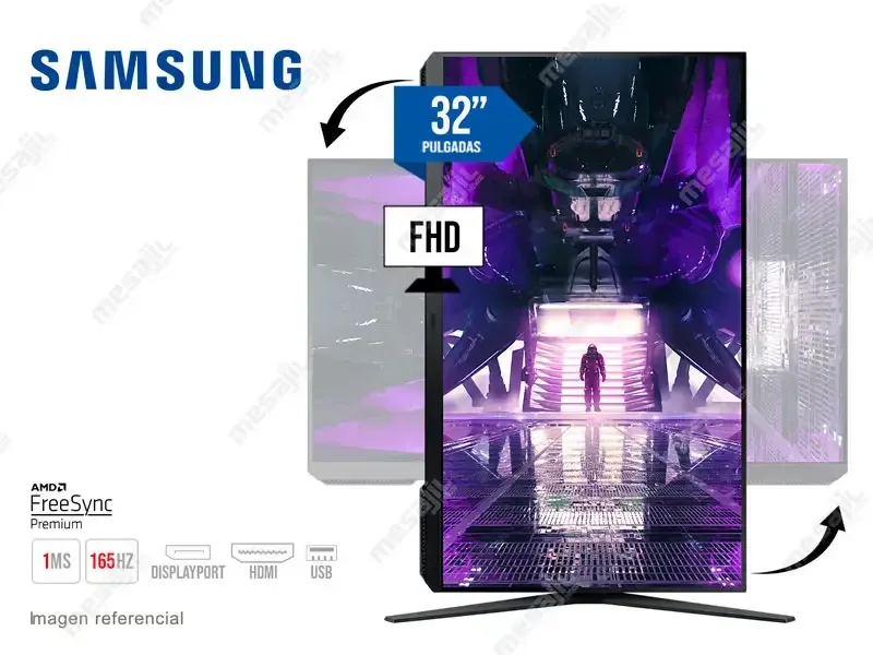 Monitor Gaming 32 SAMSUNG Odyssey G3 S32AG320NL FHD 165Hz/1ms