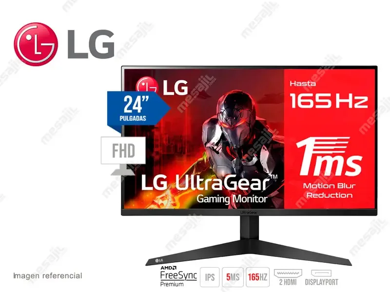 Monitor Gaming LG 24GQ50F-B 24" UltraGear IPS/1ms/165Hz