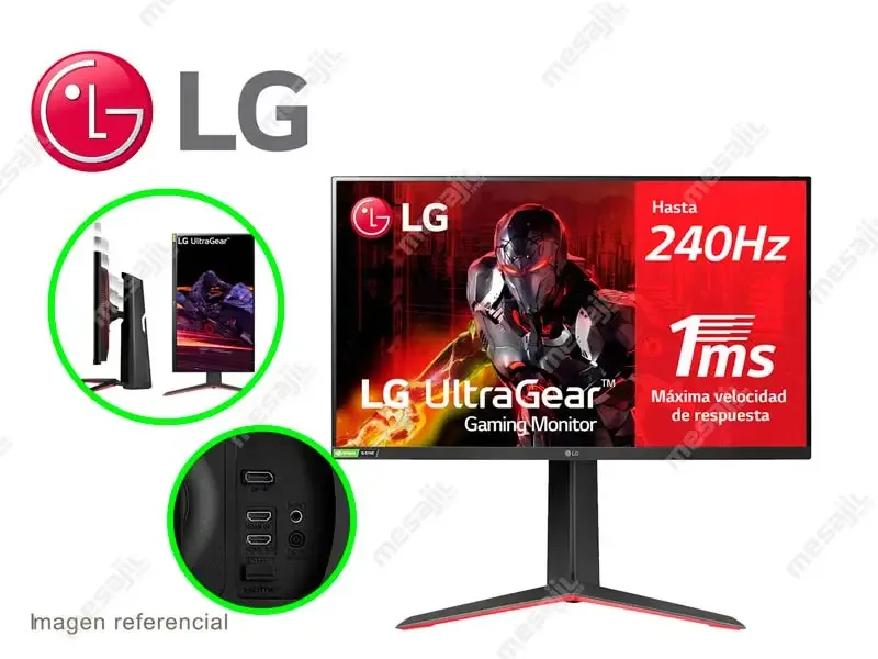 Monitor Gaming LG 27GP750 27" UltraGear HDR IPS/1ms/240Hz/ G-Sync y FreeSync
