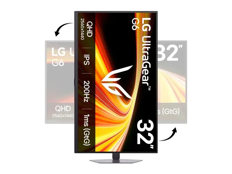 Monitor Gaming LG 32 UltraGear 32G620B-B 32" QHD 200Hz 1ms HDMI DP