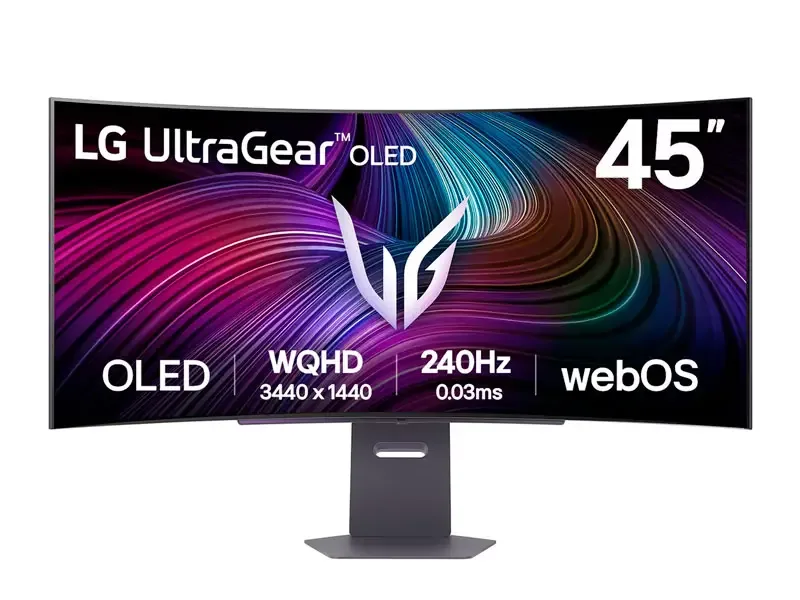 Monitor Gaming LG 45 UltraGear OLED 45GX90SA-B 45" Curvo WQHD 0.03ms 240Hz DP HDMI USB-C