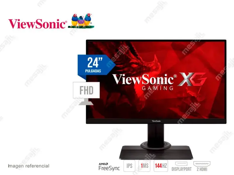 Monitor Gaming ViewSonic XG2405 24" FHD 1ms/144Hz/FreeSync Compatible