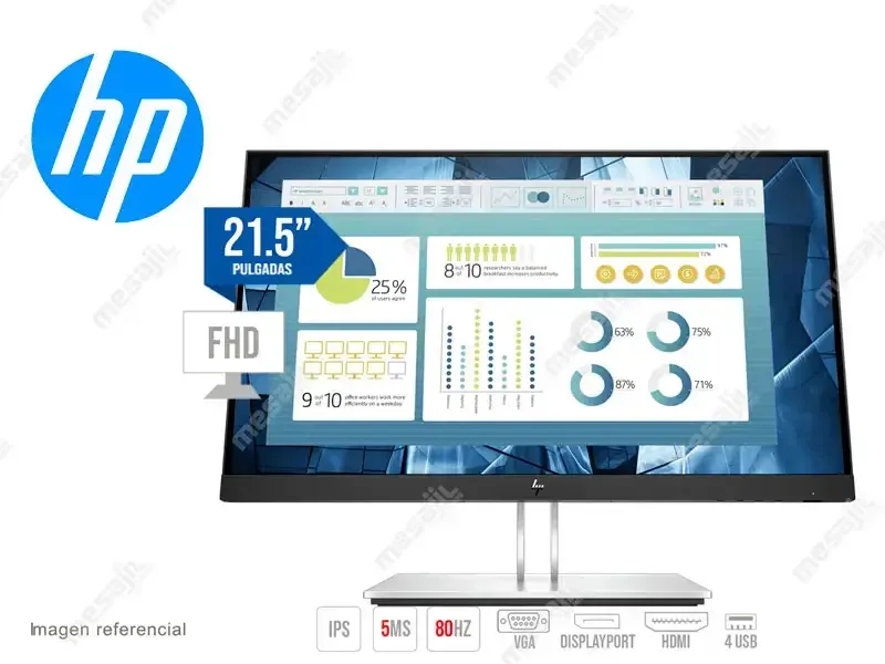 Monitor HP E22 G4 21.5" FHD IPS/VGA/HDMI/DP