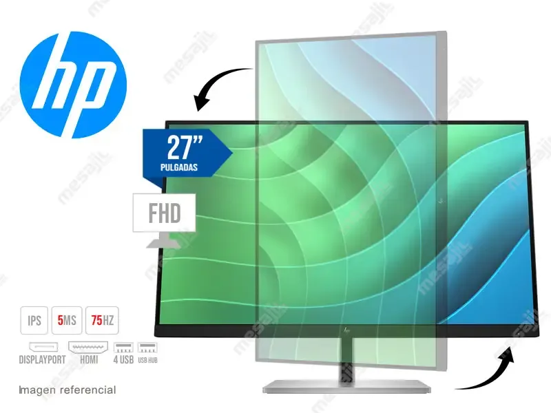 Monitor HP E27 G5 27" FHD IPS/VGA/HDMI/DP/HUB USB