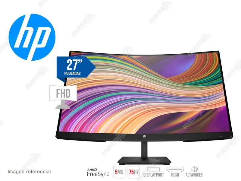 Monitor HP V27c G5 27" FHD Curvo  VGA/HDMI/DP/PARLANTE