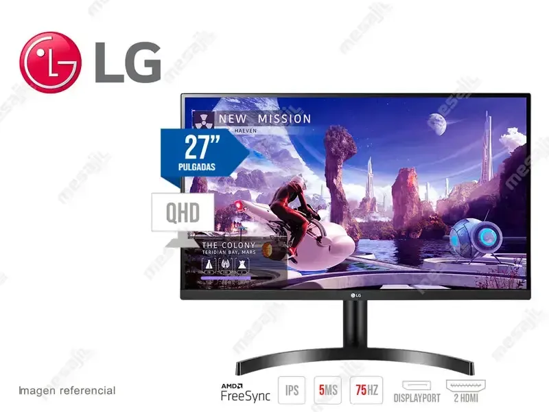 Monitor LG 27QN600 27" QHD IPS/HDMI/DP
