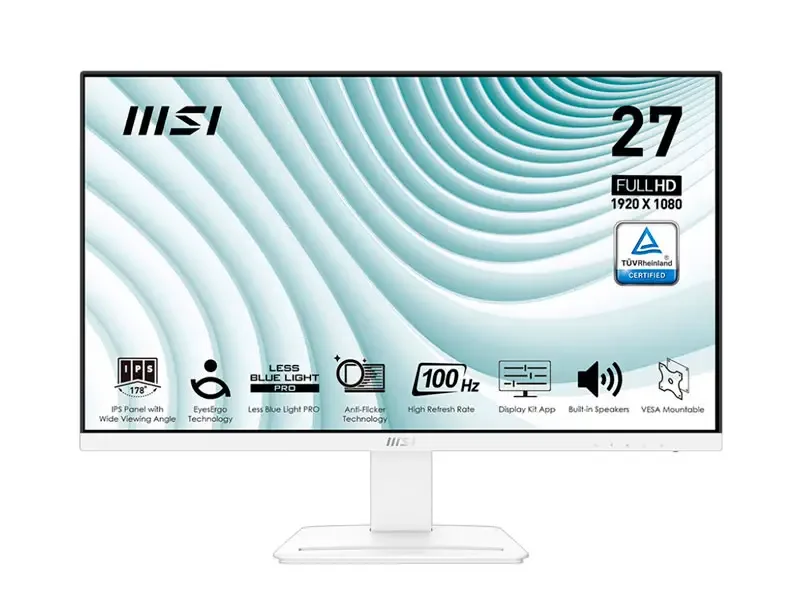Monitor Plano MSI PRO MP273AW 27" FHD/IPS/HDMI/DP/VGA