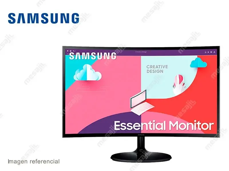 Monitor Samsung Essential LED 24" Curvo LS24C360EALXPE FHD 75Hz VGA/HDMI