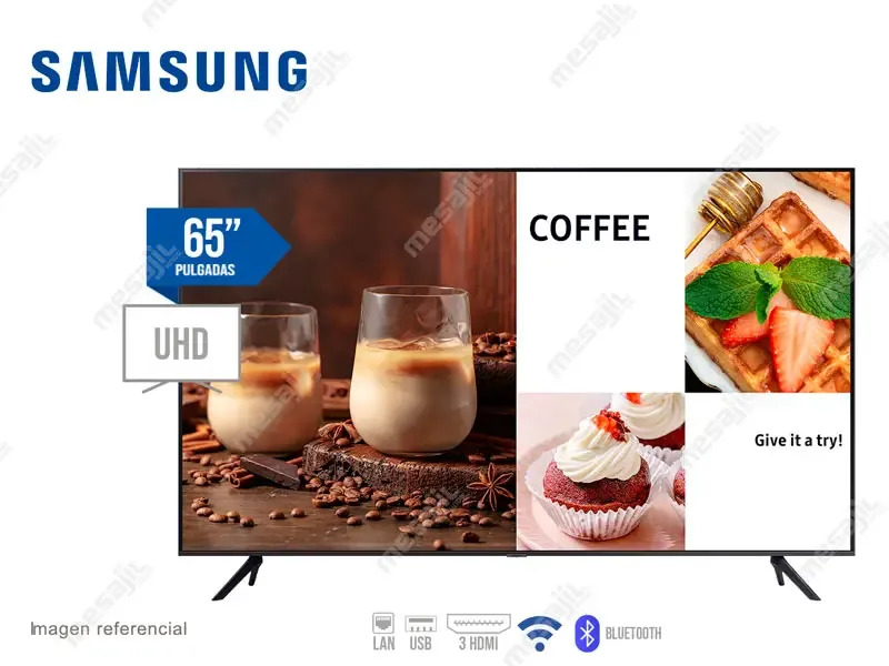 Monitor TV 65 SAMSUNG BE65C Biz Tv UHD 4K 3840 x 2160 Crystal