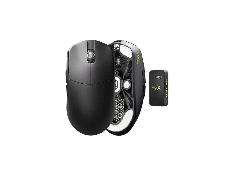 MOUSE GAMER LAMZU MAYA X NEGRO SUPERLIGERO 8K 47GR