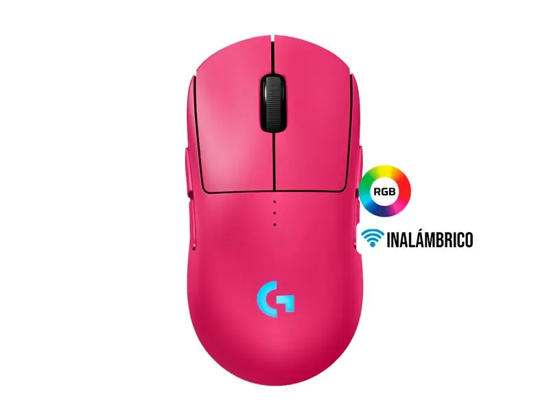 Mouse Gaming Logitech G PRO 2 Lightspeed wireless Hero 2 32k Lightforce RGB Magenta