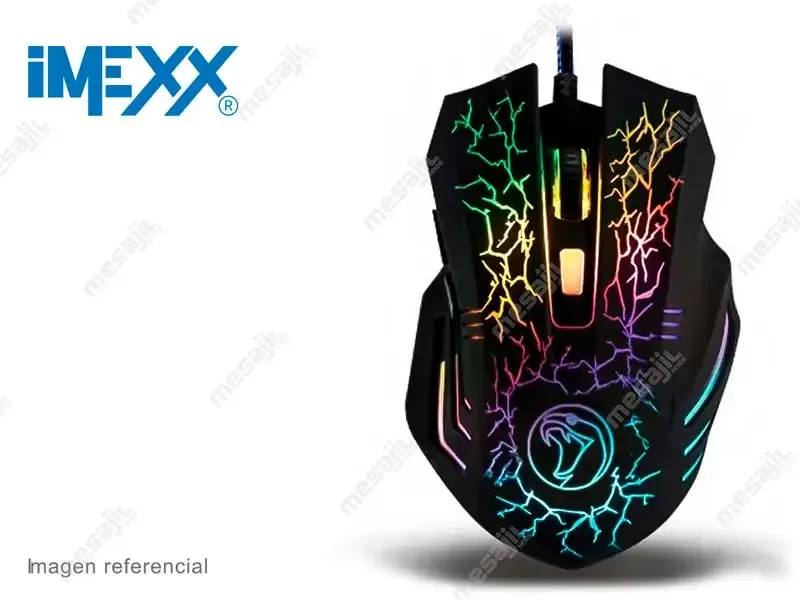 Mouse gaming VENOM PYTHON (IME-27260) LED  Black USB (obsequio)