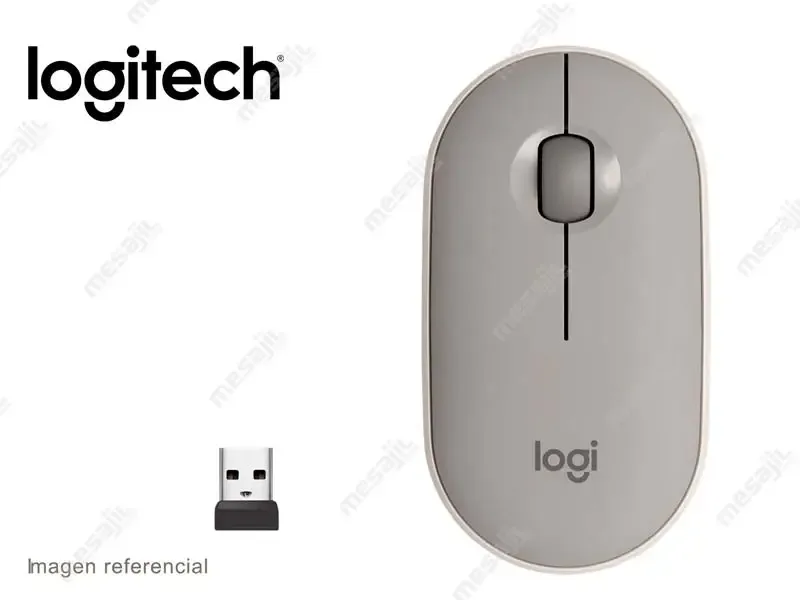 Mouse Logitech Pebble M350 Silent Wireless Bluetooth Almond Milk