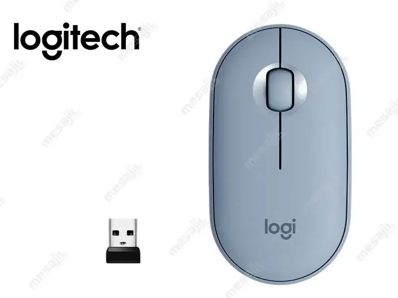 Mouse Logitech Pebble M350 Wireless Blue Grey