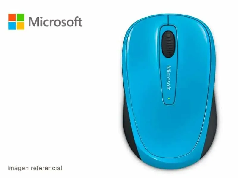 Mouse Microsoft Mobile 3500 Wireless Cyan Blue