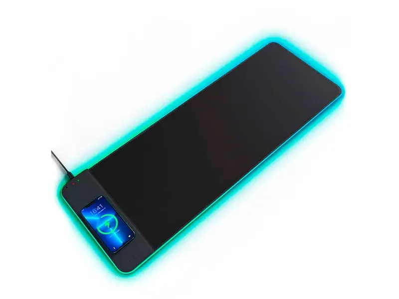 Mouse Pad RGB T543-F CHOETECH + carga rapida Qi 15W 300 x 900 mm