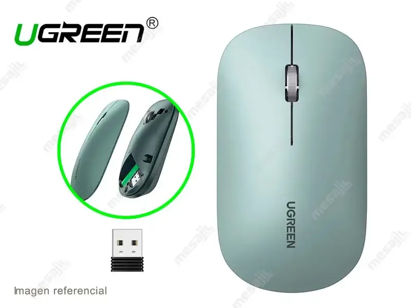 Mouse UGREEN  Wireless Silencioso MU001 Green  (90374)