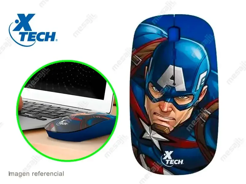Mouse Xtech Marvel Capitan America Wireless