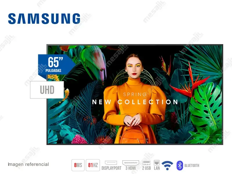 Pantalla de señalización Samsung Crystal 65" 4k UHD