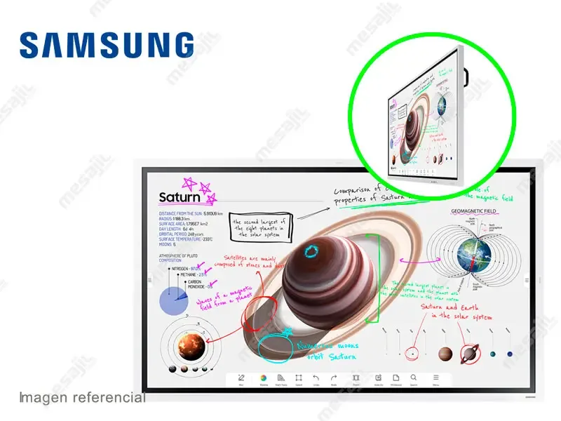 Pantalla Samsung Interactive Pro WM85B 215.9cm (85") 4K UHD LCD Táctil USB - HDMI - Bluetooth