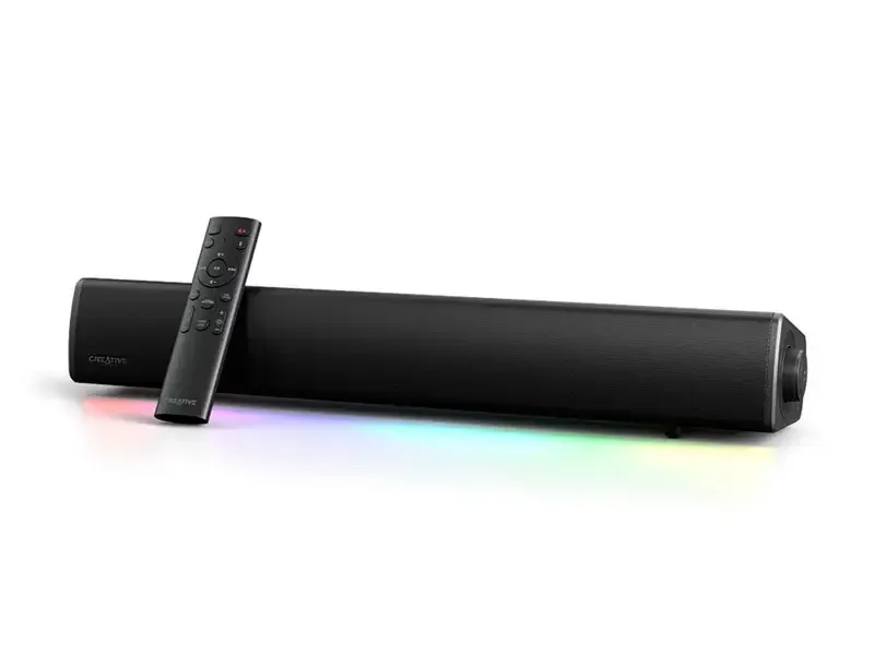 Parlante Creative GS5 Sound Bar RGB 60W Bluetooth USB-C power black
