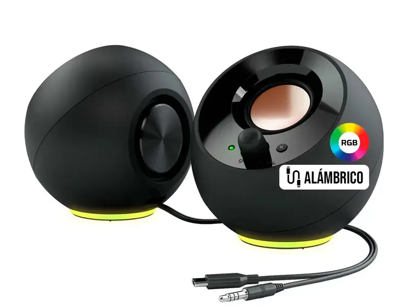 Parlante Creative Pebble SE RGB 2.0  4.4watts/8.8watts  3.5 mm USB-Power Black