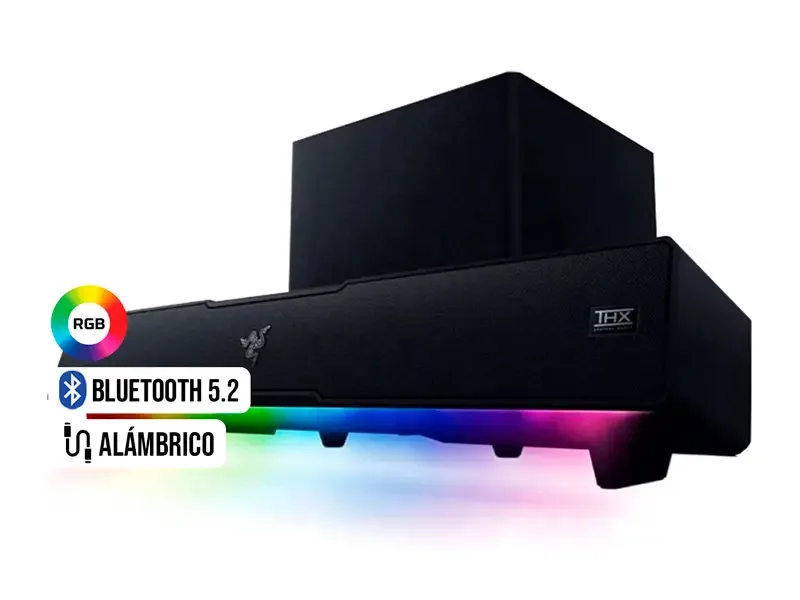 Parlante Razer LEVIATHAN V2 Sound Bar BT THX Chroma Black