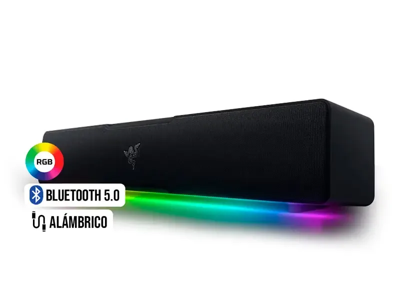 Parlante Razer LEVIATHAN V2 X Sound Bar SW BT THX Chroma Black