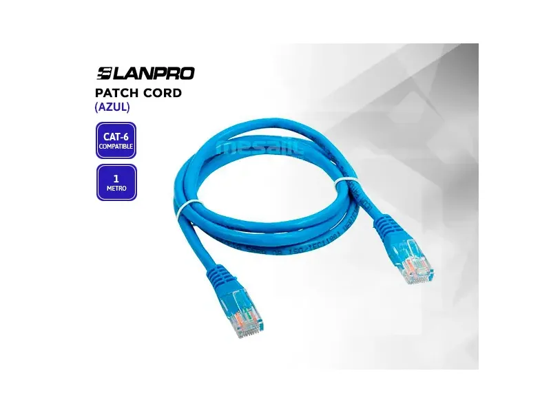 PATCH CORD LANPRO CAT-6 1.00 MTS AZUL