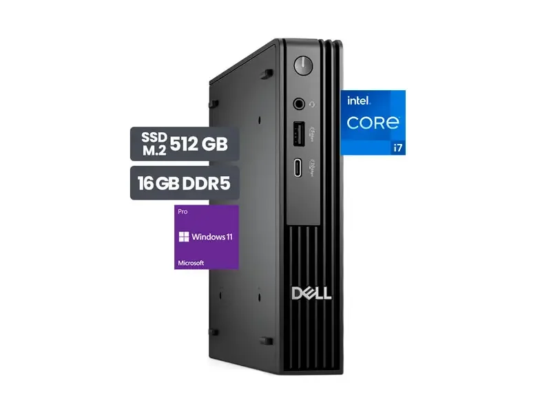 PC Desktop DELL Pro MFF QCM1250 Mini PC Intel Core i7-14700T 16GB/SSD 512GB/ W11pro