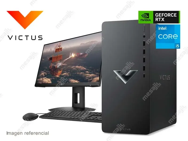 PC Desktop HP Gaming Victus TG02-0004la + Monitor HP X24IH" Intel i5-12400F 8GB/SSD512GB/RX3050 8GB/W11h